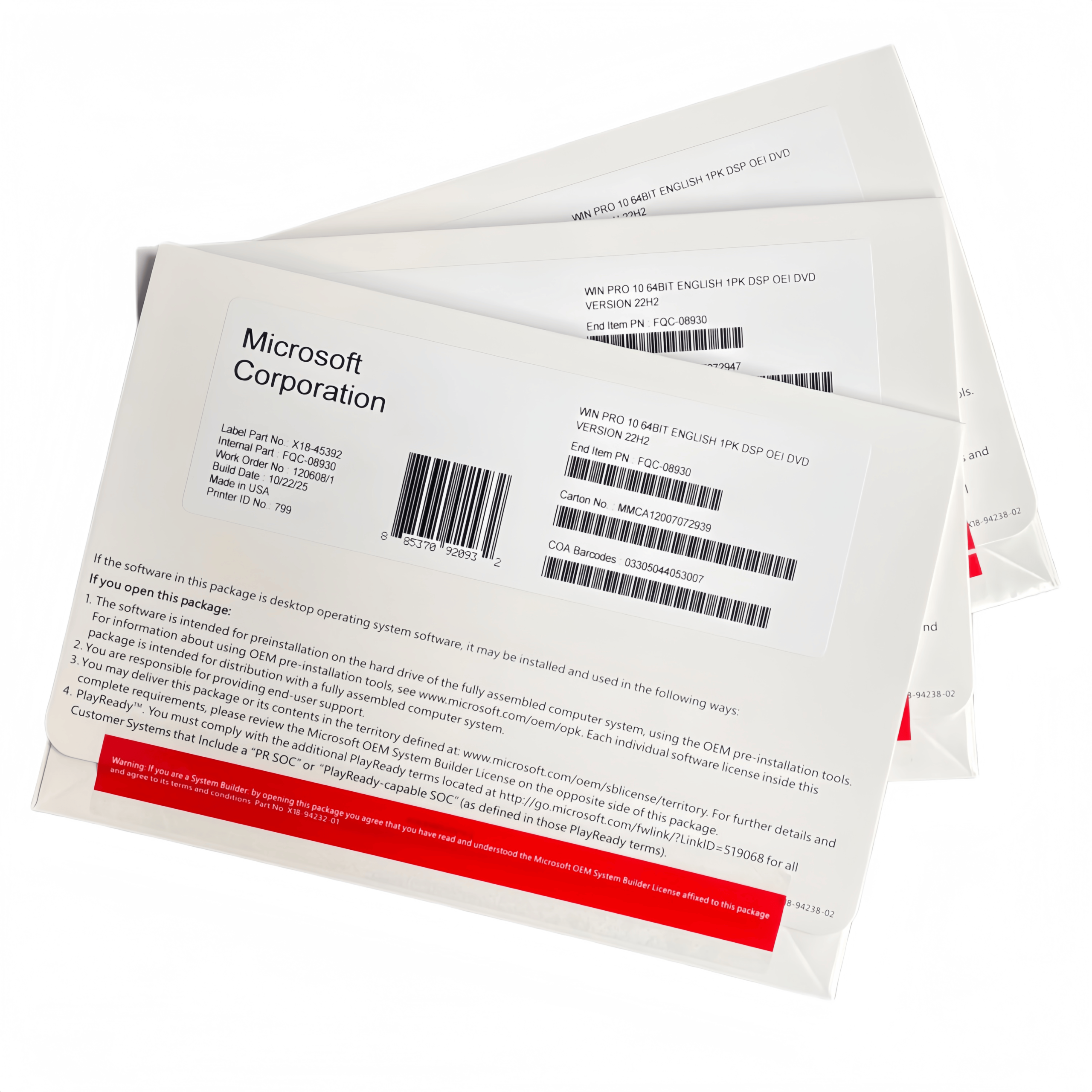Windows 10 Professional OEM Package
